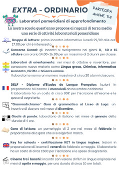 EXTRA-ORDINARIO ...LABORATORI PER TERZE MEDIE