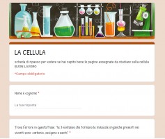 Moduli di google - esempio di esercitazione di scienze