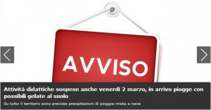 Attività didattiche sospese anche venerdì 2 marzo