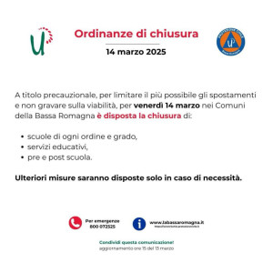 Chiusura scuola 14 marzo 2025